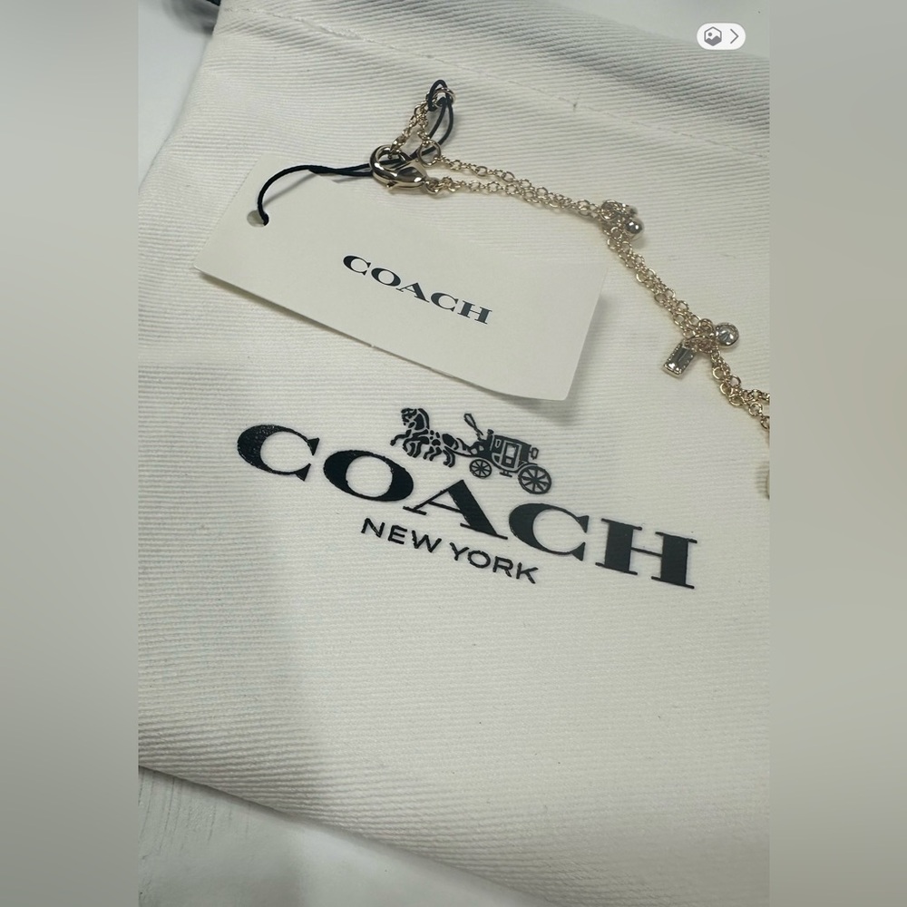 Coach Yellow Gold Plated Charm Bracelet Includes Dust Bag NWT 6.5” MSRP $125 - Picture 5 of 8